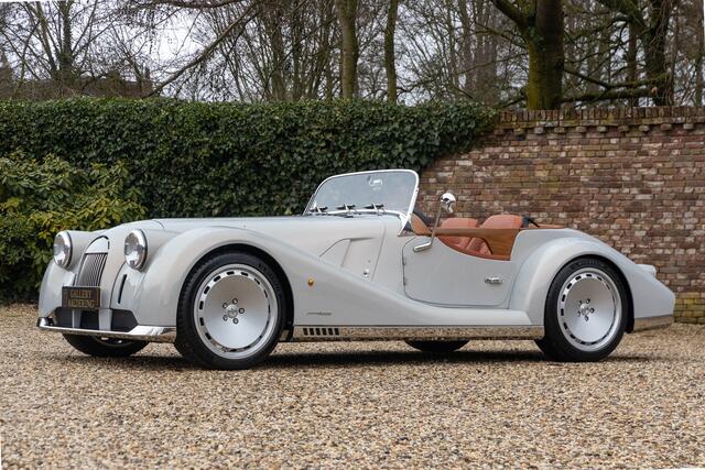 Morgan Midsummer "Limited collector's item" One of the fifty built by Morgan with Pininfarina's design input,Ordered with the high windscreen, Pininfarina's idea of a 'barchetta' style with influences from the 1930s and 1940s, Livery in "Grigio Cangiante" over Tan soft grain leather, The use of mat